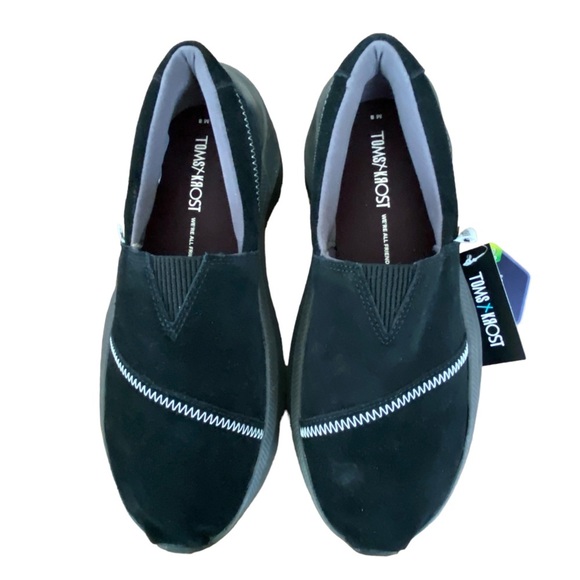 TOMS x KROST Alpargataa Gamma Black Suede Slip-On Shoes NWT Mens Size 8 - Picture 5 of 12